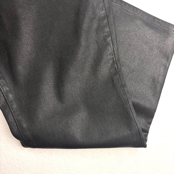 NWOT Good American Black Coated Midrise Tummy Control Butt Lift Pants (15) - Picture 7 of 15